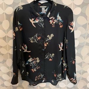 H&M Hummingbird Silk blouse